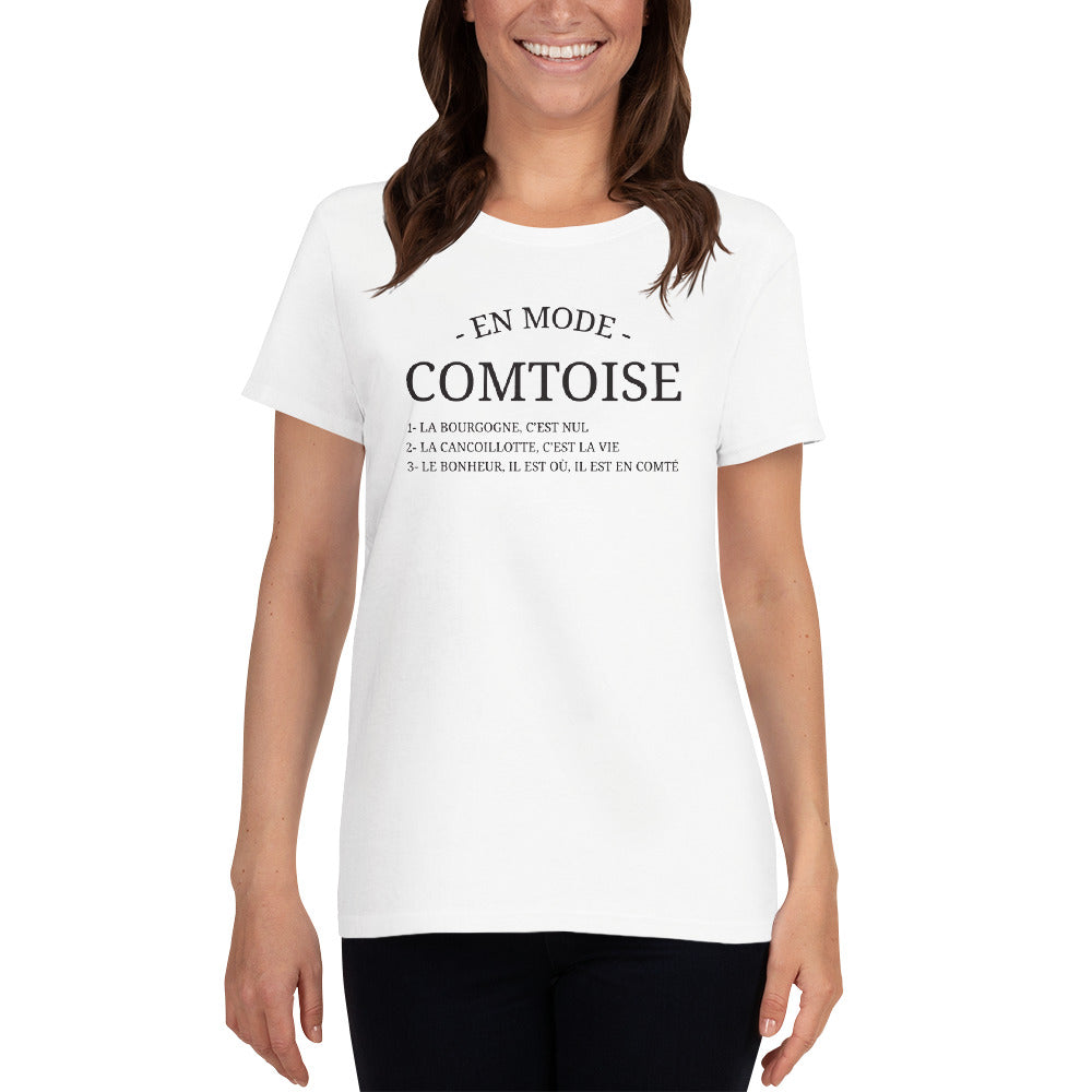 En mode Comtoise - T-shirt femme col rond pour les Franc-comtoises - Ici & Là - T-shirts & Souvenirs de chez toi