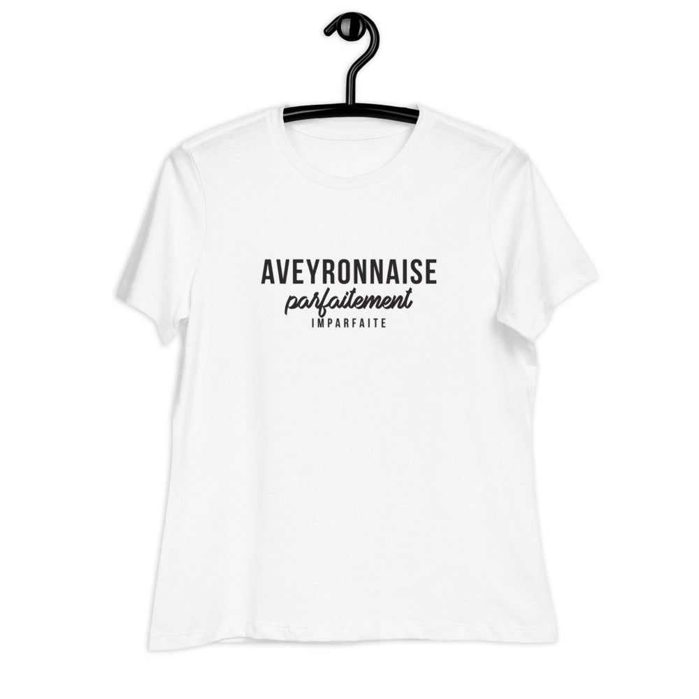 Aveyronnaise parfaitement imparfaite - T-shirt décontracté femme - Ici & Là - T-shirts & Souvenirs de chez toi