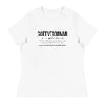 Définition Gottverdammi - Alsace - T-shirt décontracté femme - Ici & Là - T-shirts & Souvenirs de chez toi
