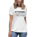 Définition Gottverdammi - Alsace - T-shirt décontracté femme - Ici & Là - T-shirts & Souvenirs de chez toi