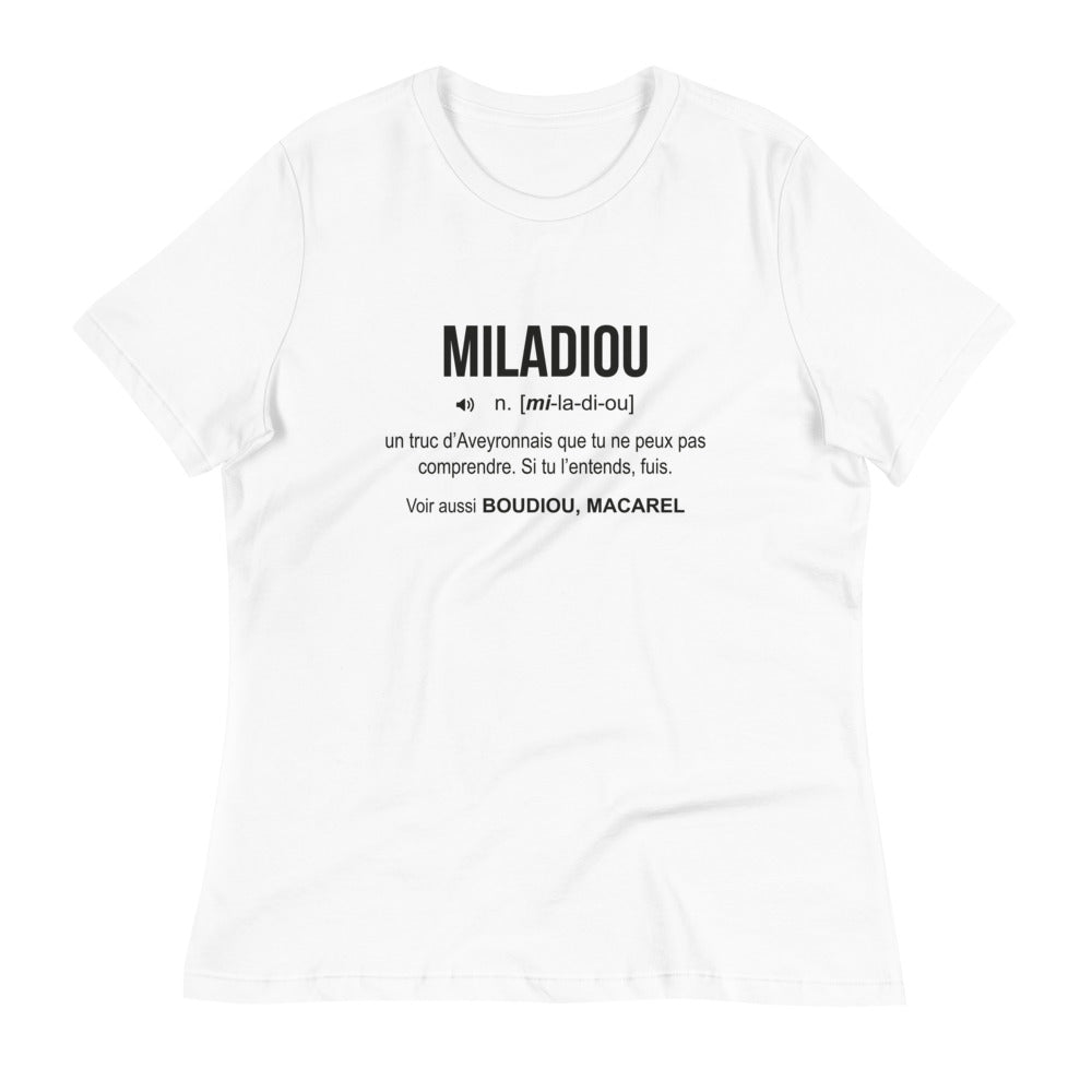 Définition Miladiou Aveyron- T-shirt décontracté femme - Ici & Là - T-shirts & Souvenirs de chez toi