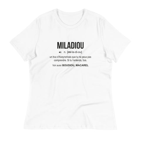 Définition Miladiou Aveyron- T-shirt décontracté femme - Ici & Là - T-shirts & Souvenirs de chez toi