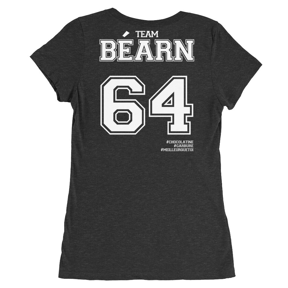 T-shirt Béarn noir anthracite triblend - Fierté locale et confort