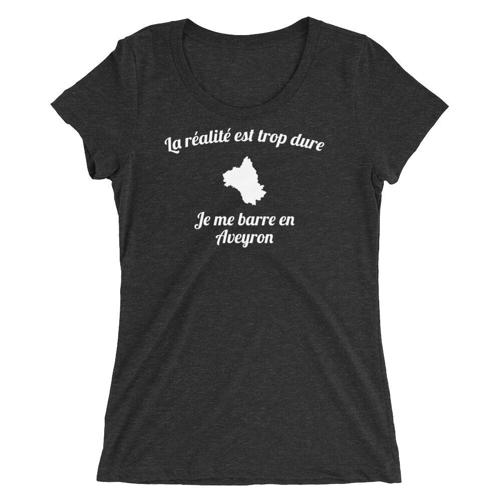 T-shirt Aveyron noir - La réalité est trop dure