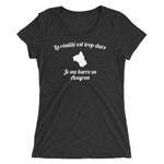 La réalité est trop dure Aveyron - T-shirt femme col large manche courte  standard - Ici & Là - T-shirts & Souvenirs de chez toi