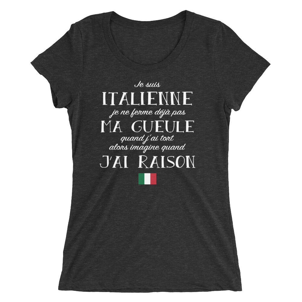 T-shirt Italie - Je suis Italienne, fière et bavarde