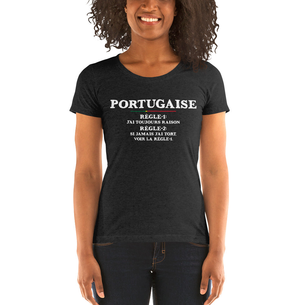 T-shirt Portugal gris triblend - J'ai toujours raison