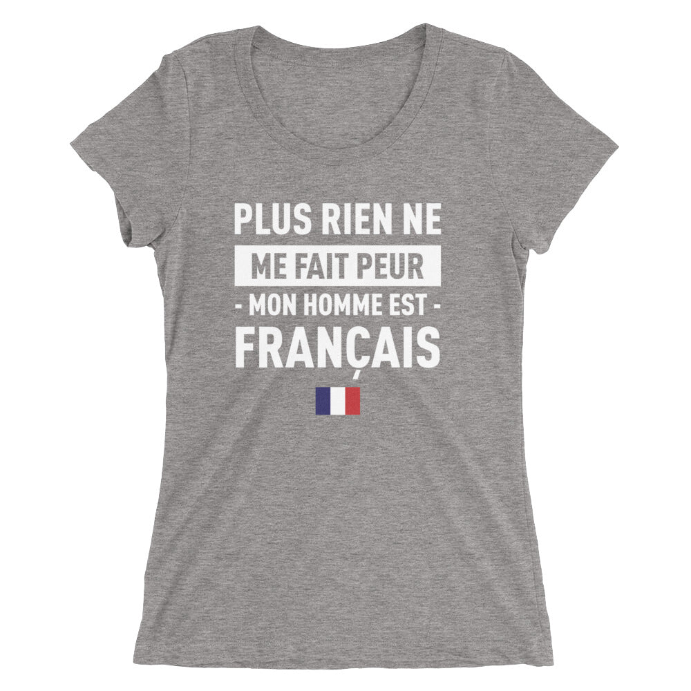 T-shirt France noir anthracite dos - Plus rien ne me fait peur