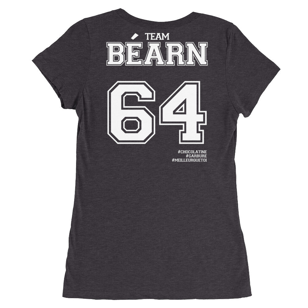 T-shirt Béarn gris foncé uni triblend - Fierté locale et confort