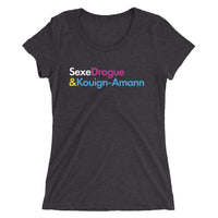 Thumbnail for Sexe, Drogue & Kouign Amann - Bretagne - T-shirt femme manches courtes ajusté - Ici & Là - T-shirts & Souvenirs de chez toi